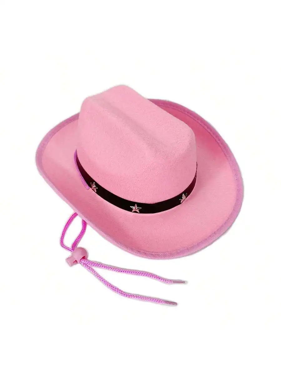 Pink Cowgirl Hat Wide Brim Star Decor Western Style Adult Party Hat
Pink Cowgirl Hat Wide Brim Star Decor Western Style Adult Party Hat