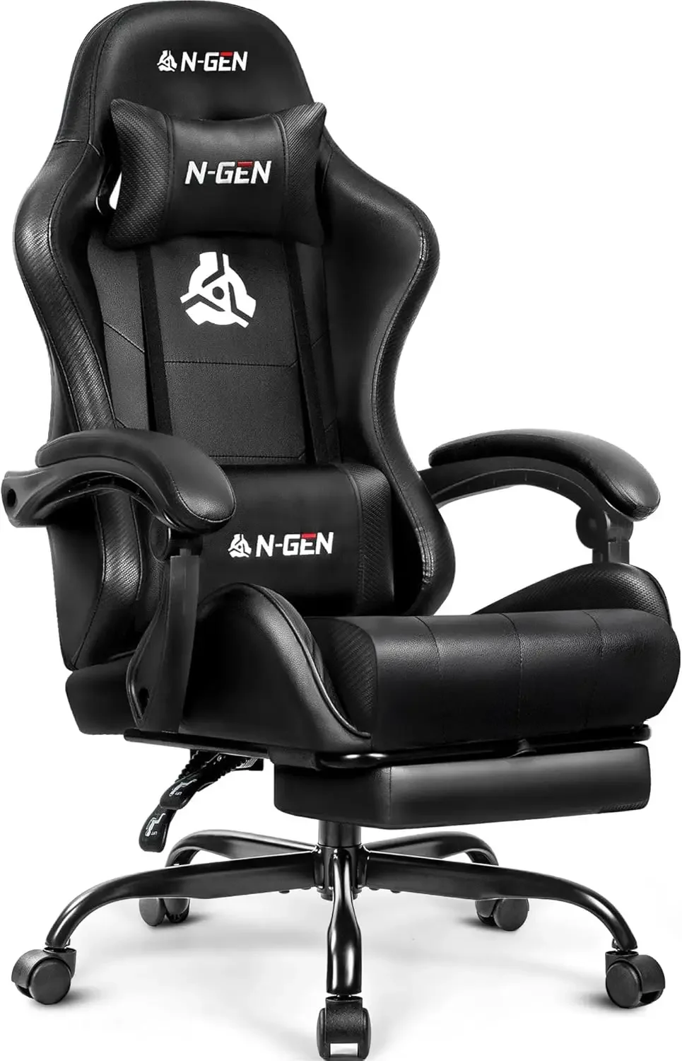 High Back Ergonomic Recliner Adjustable Height Comfy Leather Computer Gaming Chair Home Office Footrest Lumbar Support Black
High Back Ergonomic Recliner Adjustable Height Comfy Leather Computer Gaming Chair Home Office Footrest Lumbar Support Black