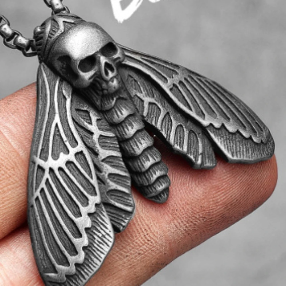 European and American Vintage Personality Death God Ghost Face Butterfly Skull Head Stainless Steel Men's Pendant Necklace
European and American Vintage Personality Death God Ghost Face Butterfly Skull Head Stainless Steel Men's Pendant Necklace