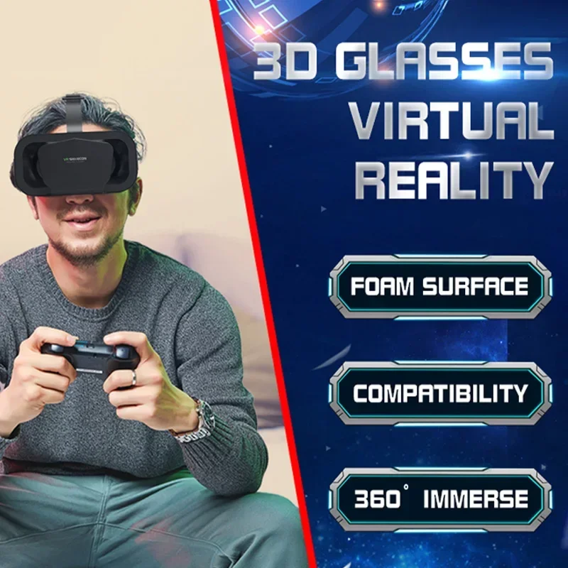 Virtual VR Glasses Viar Reality Headset Devices Helmet 3D Lenses Smart Goggles For Smartphones Phone Mobile Gogle Game Accessory
Virtual VR Glasses Viar Reality Headset Devices Helmet 3D Lenses Smart Goggles For Smartphones Phone Mobile Gogle Game Accessory