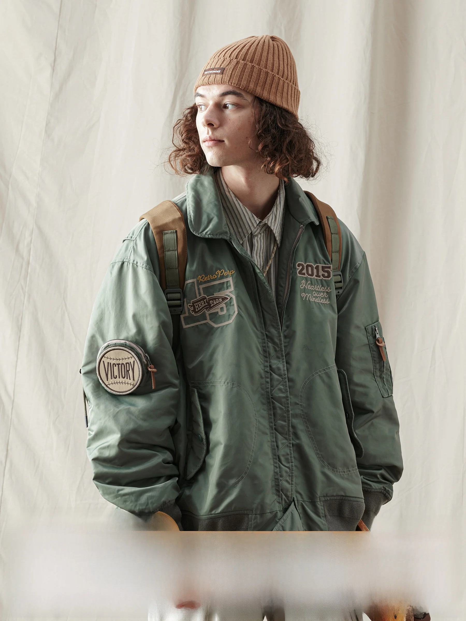 Nome MA Pilot Jaet Loose Fit Cotton Youth Casual Cleanfit Zipper Collar Men's Embroidered Coat Regular Length
Nome MA Pilot Jaet Loose Fit Cotton Youth Casual Cleanfit Zipper Collar Men's Embroidered Coat Regular Length
