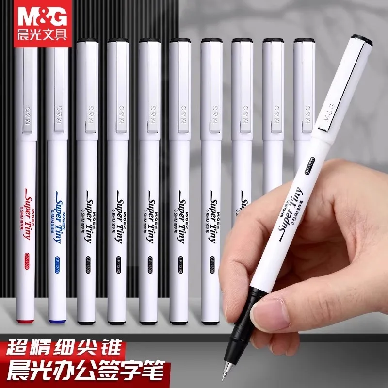 M&G Gel Pen 0.5 mm/ST nib, black, refillable, simple and high quality, white barrel, suitable for students and office use
M&G Gel Pen 0.5 mm/ST nib, black, refillable, simple and high quality, white barrel, suitable for students and office use
