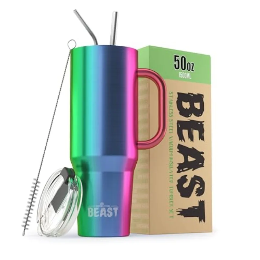 Beast Tumbler with Handle Vacuum Insulated Coffee Ice Cup Double Wall Travel Flask
Beast Tumbler with Handle Vacuum Insulated Coffee Ice Cup Double Wall Travel Flask