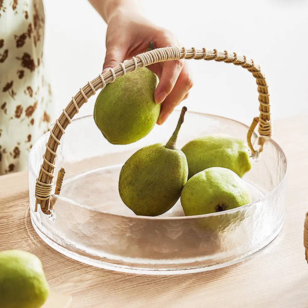 Fruit Basket Transparent Plate Platter with Handle Glass Decorative Bowl Dessert Container Fruits Tray Snack Holder Kitchen
Fruit Basket Transparent Plate Platter with Handle Glass Decorative Bowl Dessert Container Fruits Tray Snack Holder Kitchen