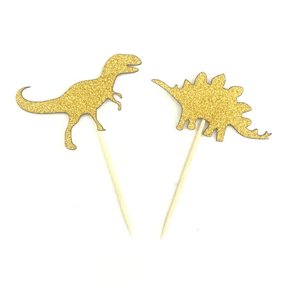 24Pcs Dinosaur Cake Toppers Golden Paper Decoration Animal Themed Cupcake Muffin Picks Party Favors Supplies
24Pcs Dinosaur Cake Toppers Golden Paper Decoration Animal Themed Cupcake Muffin Picks Party Favors Supplies