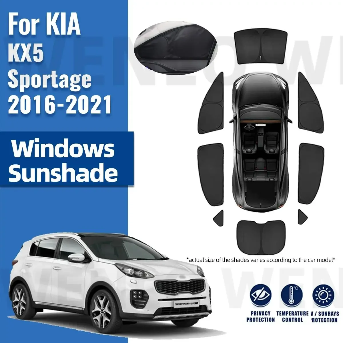 For Kia KX5 Sportage QL 2016-2020 2021 Full Cover Car Sunshade Front Windshield Frame Curtain Rear Side Window Sun Shades Visor
For Kia KX5 Sportage QL 2016-2020 2021 Full Cover Car Sunshade Front Windshield Frame Curtain Rear Side Window Sun Shades Visor