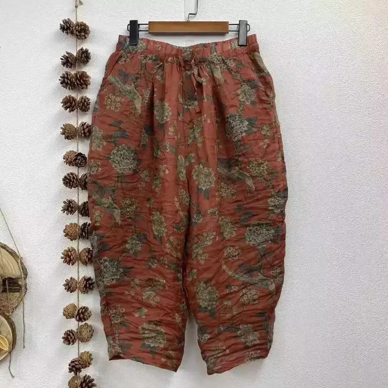 Women Elastic Waist Floral Print Harem Pants Loose Fit Casual Capri Pants
Women Elastic Waist Floral Print Harem Pants Loose Fit Casual Capri Pants