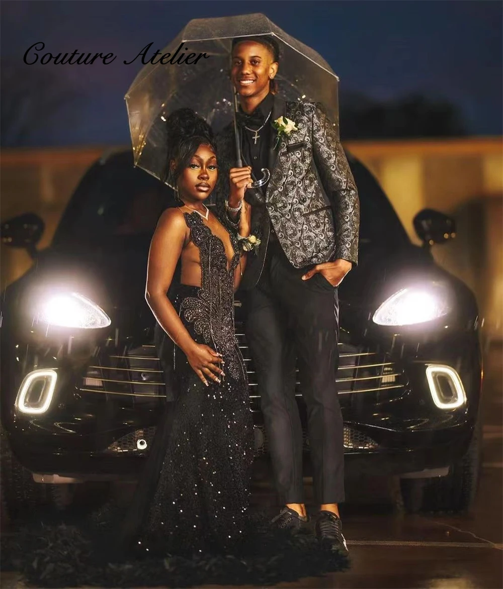 Obsidian Black Crystal Beading Tassels Prom Dress Black Girls Mermaid Ladies Dresses Special Occasion Sexy Party Gown Customized
Obsidian Black Crystal Beading Tassels Prom Dress Black Girls Mermaid Ladies Dresses Special Occasion Sexy Party Gown Customized
