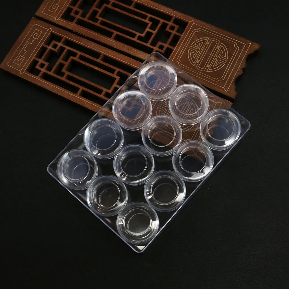 Transparent 12-group Packaging Box Acrylic Round Bottle Silver Jewelry Sealed Storage Box Dot Diamond Nail Art Box 101x132mm
Transparent 12-group Packaging Box Acrylic Round Bottle Silver Jewelry Sealed Storage Box Dot Diamond Nail Art Box 101x132mm