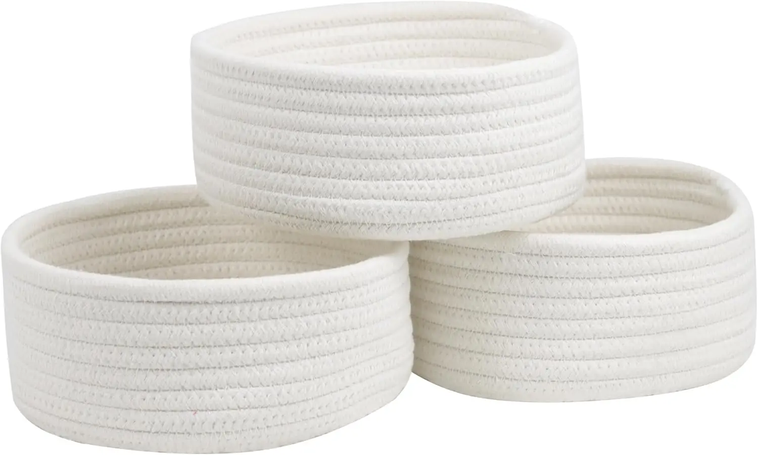 Small Basket, Set of 3 Small Woven Baskets, Cotton Rope Baskets for Organizing, Cute Mini Tiny Baskets for Nursery, Decorative B
Small Basket, Set of 3 Small Woven Baskets, Cotton Rope Baskets for Organizing, Cute Mini Tiny Baskets for Nursery, Decorative B