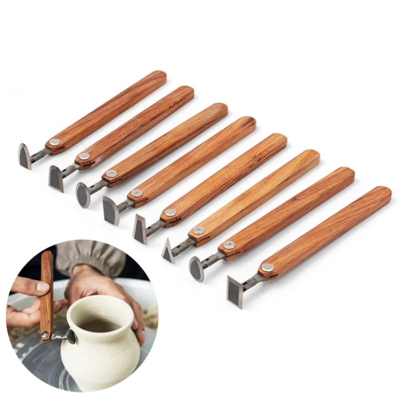 Ceramic Tools Turning Head Tungsten Steel Knife Wooden Handle Clay Sculpture Modeling Ceramic Pot Internal Engraving Tools
Ceramic Tools Turning Head Tungsten Steel Knife Wooden Handle Clay Sculpture Modeling Ceramic Pot Internal Engraving Tools