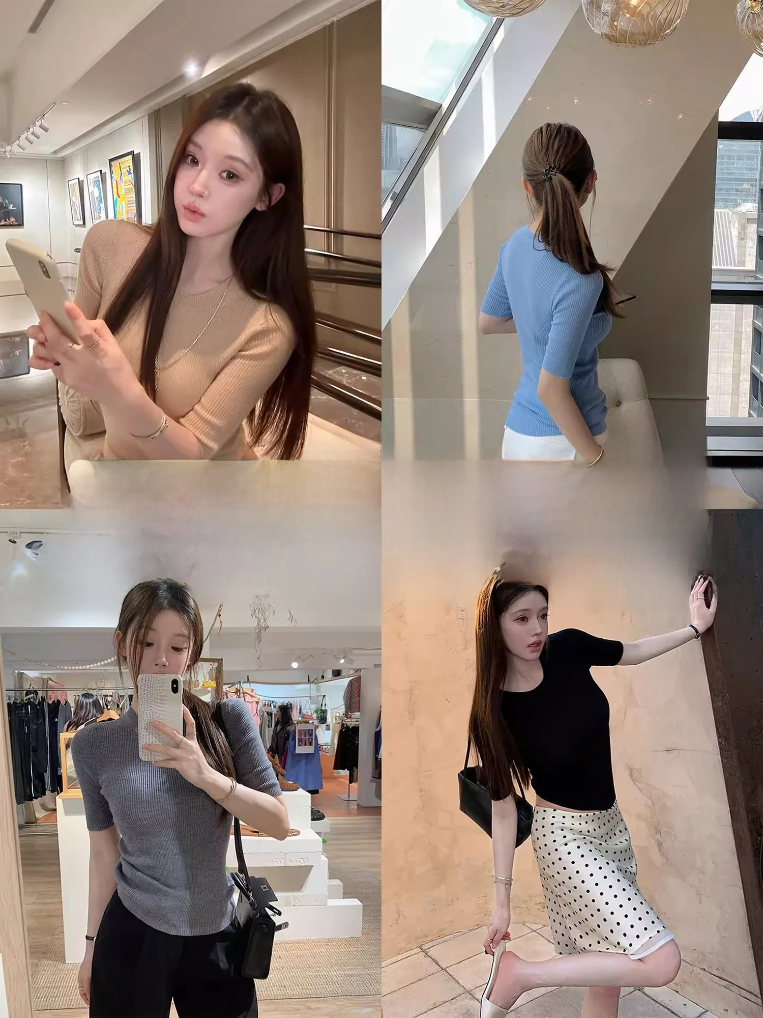 Soft Intellectual Beauty Biella Yangzi Yarn 100 Woolen Knitted Short Sleeve Top Simple High-End Women's Fashion
Soft Intellectual Beauty Biella Yangzi Yarn 100 Woolen Knitted Short Sleeve Top Simple High-End Women's Fashion