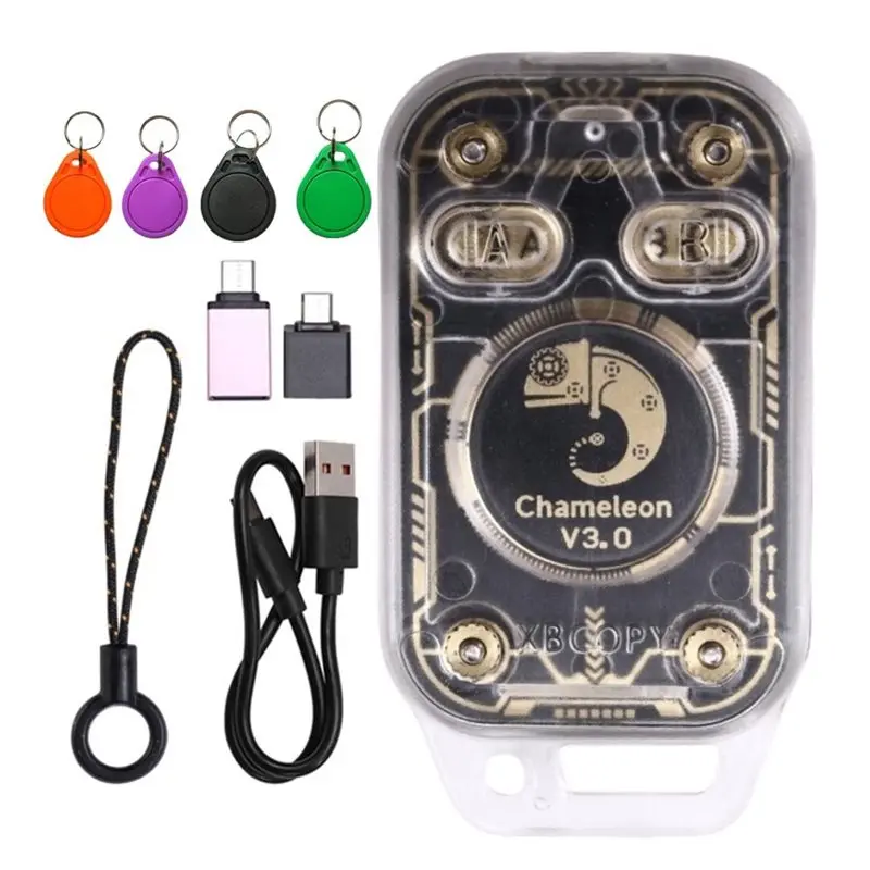 [A92Z!NEW】 Chameleon V3.0 Smart Chip Reader+ 4XUID Keychain ID IC 125K 13.56M Tag Copyer Reader Writer RFID Smart Card Emula
[A92Z!NEW】 Chameleon V3.0 Smart Chip Reader+ 4XUID Keychain ID IC 125K 13.56M Tag Copyer Reader Writer RFID Smart Card Emula