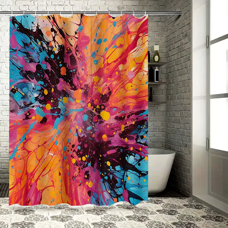 Colorful Shower Curtain Blue Pink Floral Print Polyester Waterproof Bathroom Decor Modern Home Drape for Tub or Bathtub
Colorful Shower Curtain Blue Pink Floral Print Polyester Waterproof Bathroom Decor Modern Home Drape for Tub or Bathtub