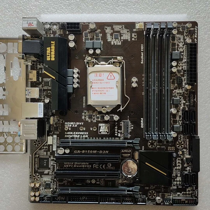 used for Gigabyte GA-B150M-D3H LGA1151 Intel B150 mATX Motherboard DDR4 HDMI M.2 6/7th Gen CPU
used for Gigabyte GA-B150M-D3H LGA1151 Intel B150 mATX Motherboard DDR4 HDMI M.2 6/7th Gen CPU