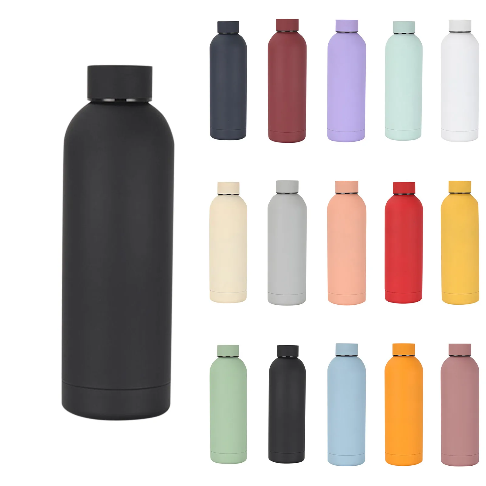 500ml Small Mouth Thermos Cup Outdoor Stainless Steel Bottle Rubber Paint Sports Kettle Thickened Double Water Cup
500ml Small Mouth Thermos Cup Outdoor Stainless Steel Bottle Rubber Paint Sports Kettle Thickened Double Water Cup