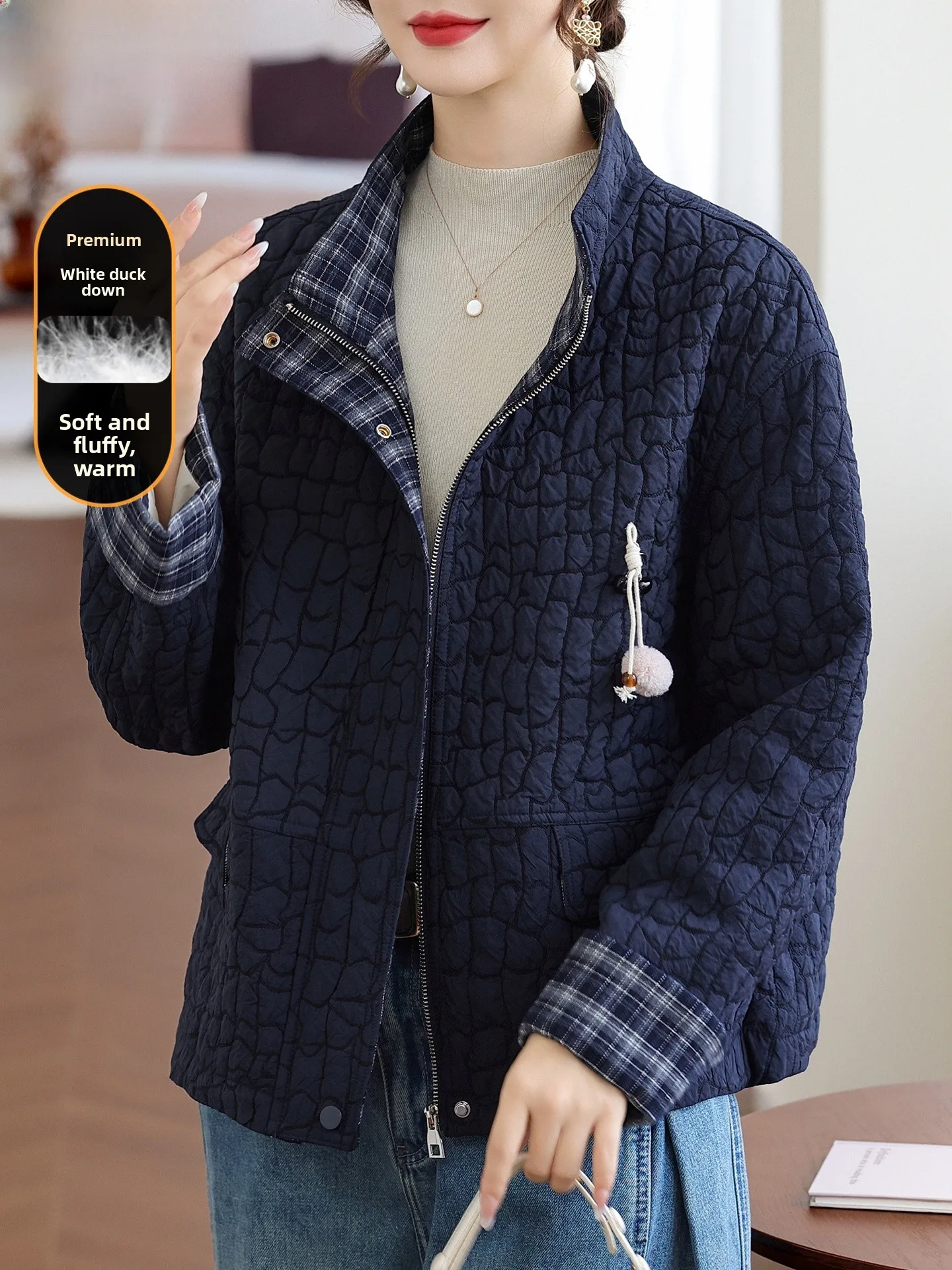 Lightweight ort down Jaet Winter Faion Outerwear for Middle-Aged And ly Women Sli Cotton Blend Poly Fiber
Lightweight ort down Jaet Winter Faion Outerwear for Middle-Aged And ly Women Sli Cotton Blend Poly Fiber