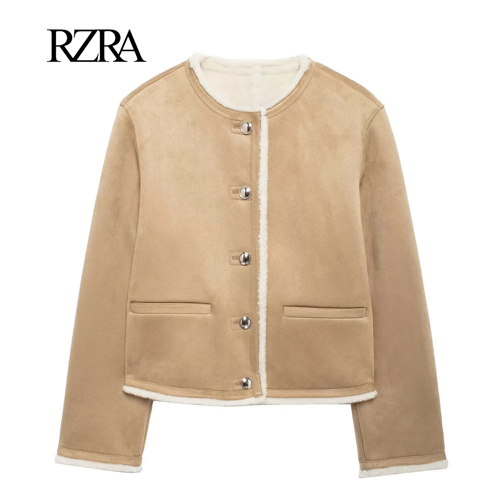 RZRA women's autumn/winter new 2024 coat round neck single row metal buckle pocket modified short jacket top
RZRA women's autumn/winter new 2024 coat round neck single row metal buckle pocket modified short jacket top