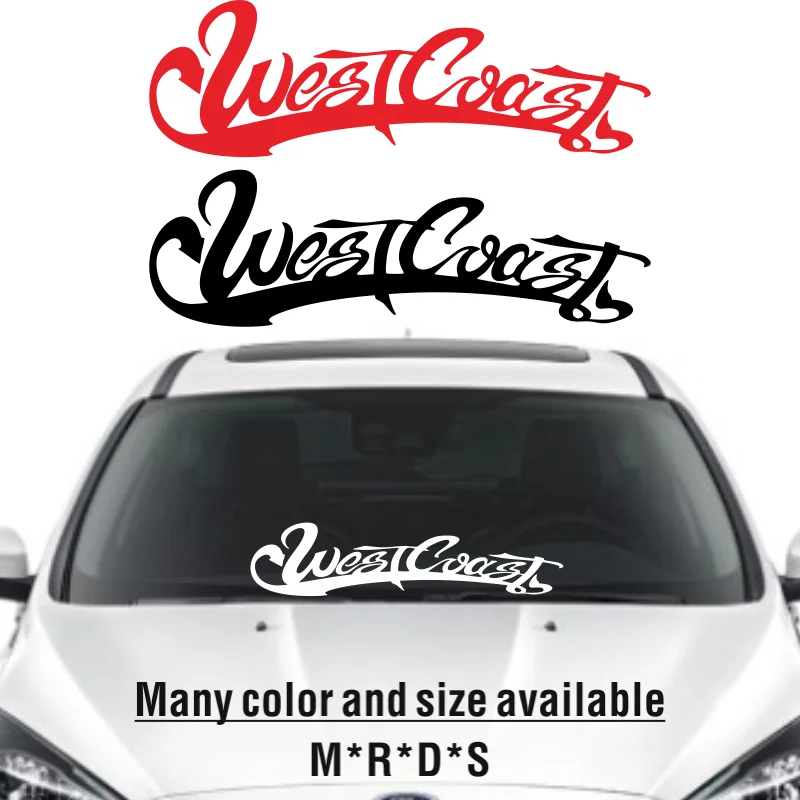 WestCoast Car Stickers for Front Rear Windshield Window JDM Style Car Body Decals Waterproof Vinyl Reflective Car Accessories
WestCoast Car Stickers for Front Rear Windshield Window JDM Style Car Body Decals Waterproof Vinyl Reflective Car Accessories