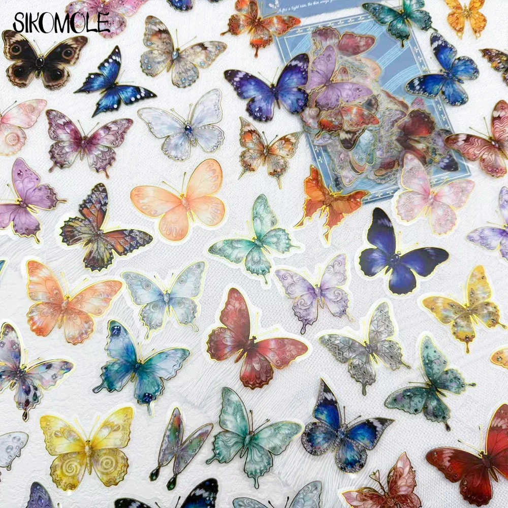 50PCS Cartoon Butterfly Flower Themed Transparent PET Stickers Aesthetic DIY Phone Laptop Suitcase Decals Graffiti Sticker Pack
50PCS Cartoon Butterfly Flower Themed Transparent PET Stickers Aesthetic DIY Phone Laptop Suitcase Decals Graffiti Sticker Pack