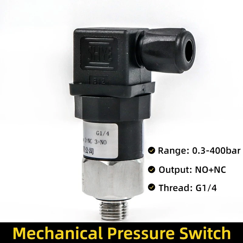 Mechanical High Pressure 40mpa Adjustable Hydraulic Water Oil Pressure Switch 400bar Water Pump Oil Pressure Control Switch
Mechanical High Pressure 40mpa Adjustable Hydraulic Water Oil Pressure Switch 400bar Water Pump Oil Pressure Control Switch
