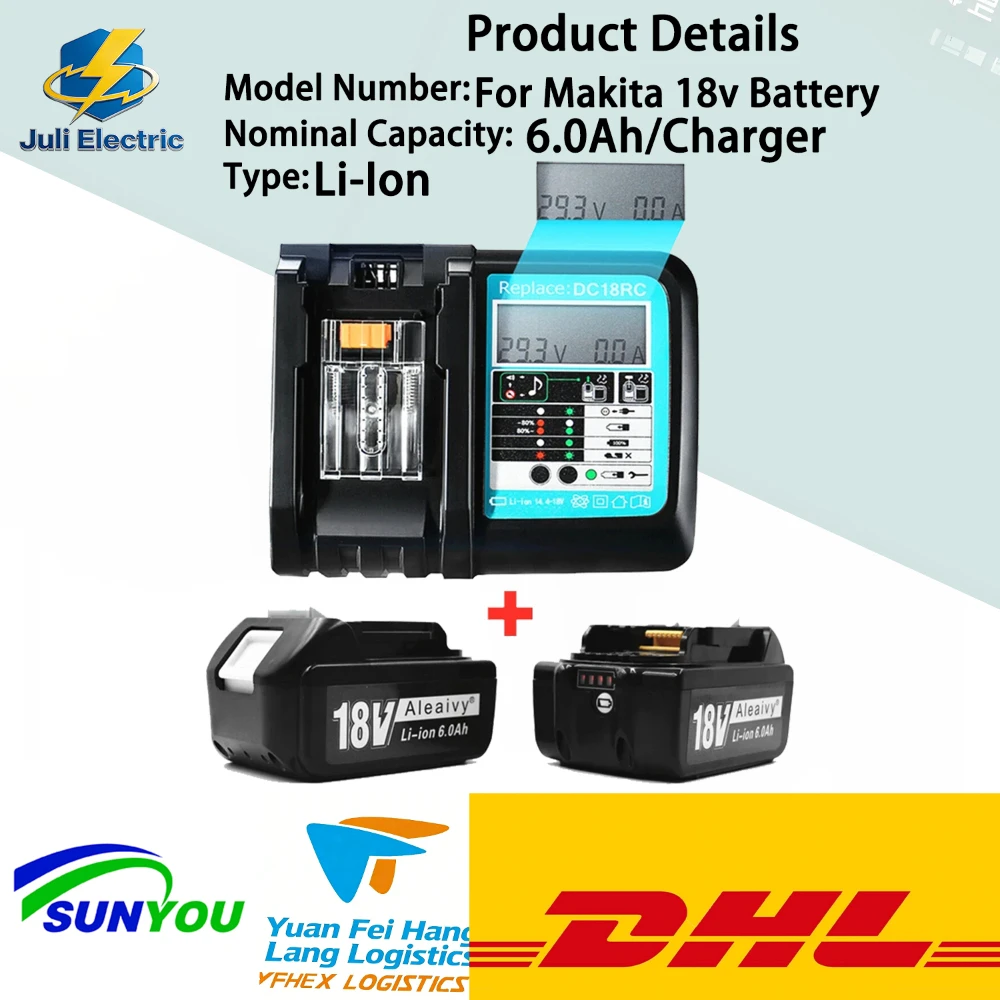 18V 6.0Ah Replacement Battery for Makita BL1860 BL1850 Cordless Power Tools Aleaivy Li-ion Battery Lifepo4 Battery Bms
18V 6.0Ah Replacement Battery for Makita BL1860 BL1850 Cordless Power Tools Aleaivy Li-ion Battery Lifepo4 Battery Bms