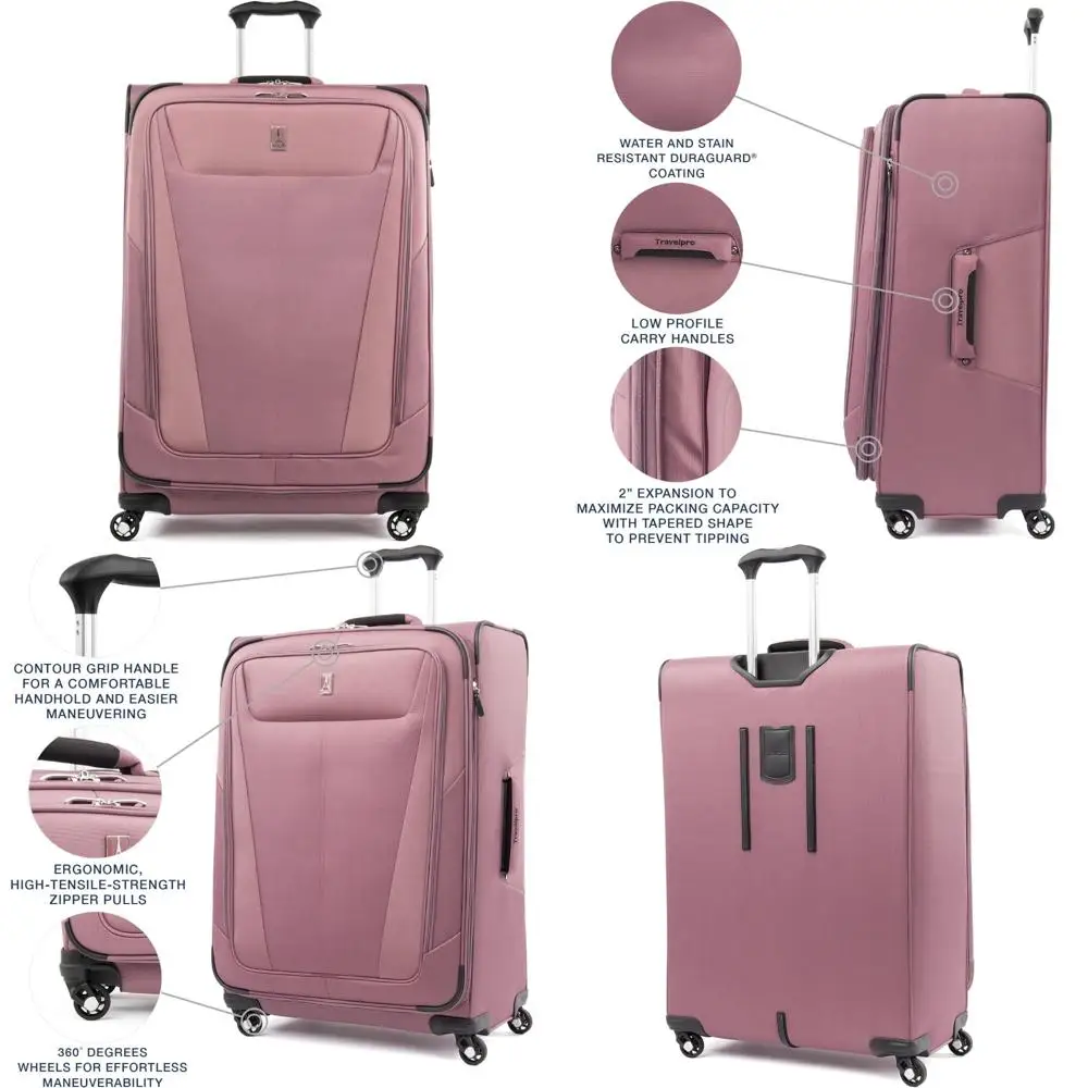 Lightweight Expandable Softside Luggage with 4 Spinner Wheels, Men and Women, Dusty Rose, Suitable for Travel and Business Trips
Lightweight Expandable Softside Luggage with 4 Spinner Wheels, Men and Women, Dusty Rose, Suitable for Travel and Business Trips