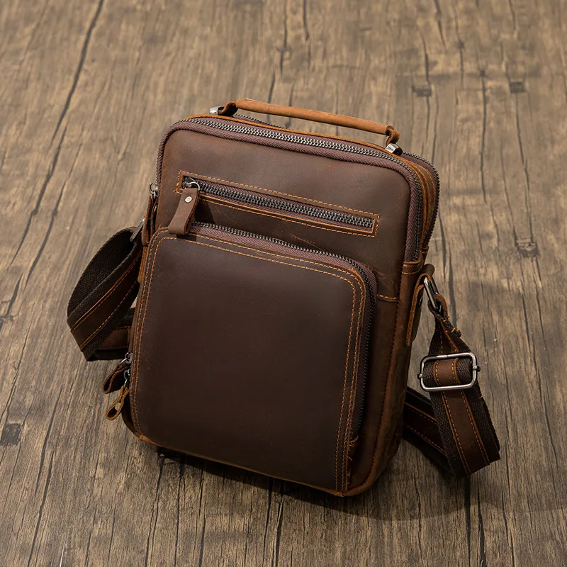 New Vintage Men's Handbags Cow Genuine Leather Male Shoulder Bag Real Natural Leather Crossbody Bag Messenger Bags
New Vintage Men's Handbags Cow Genuine Leather Male Shoulder Bag Real Natural Leather Crossbody Bag Messenger Bags