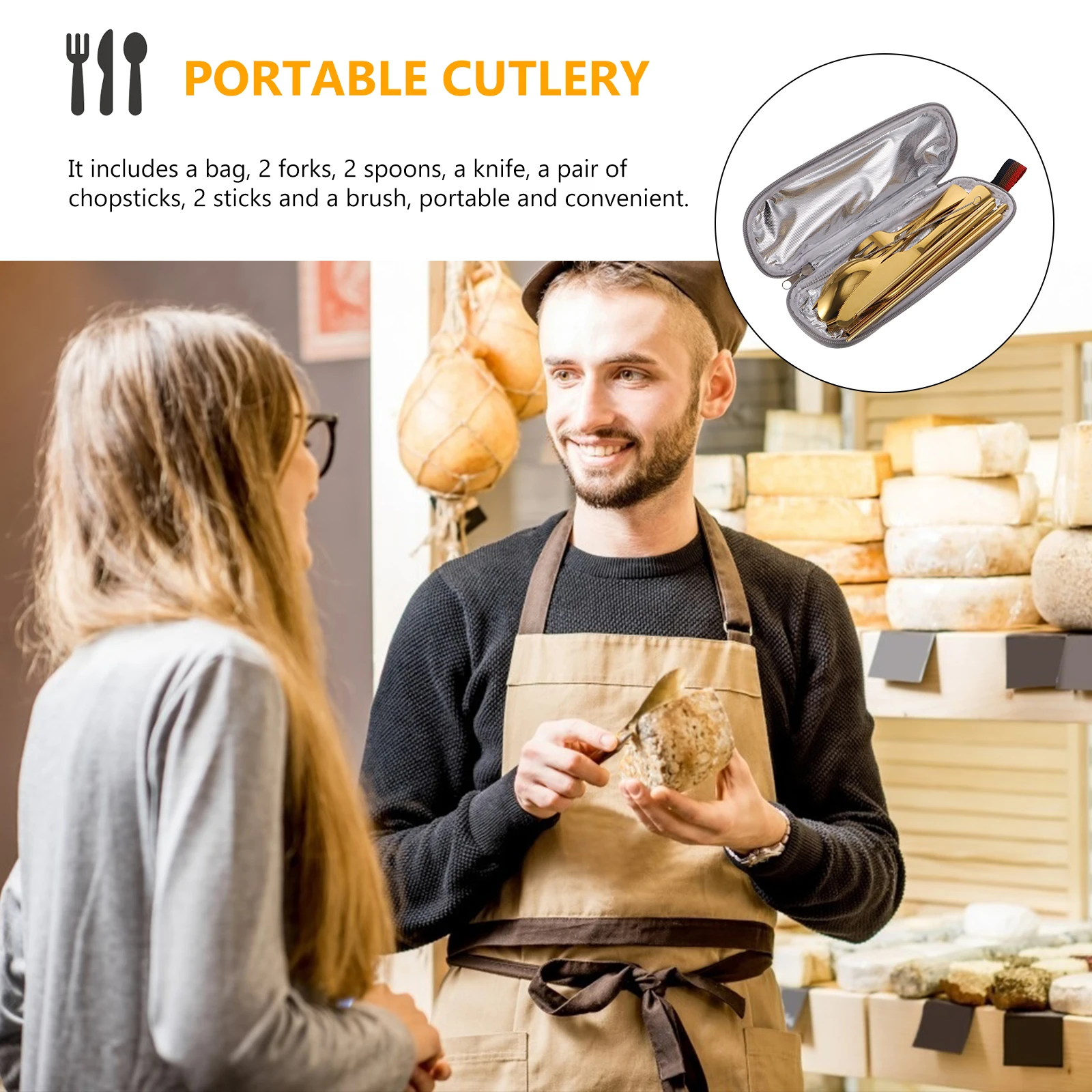 9 Pcs Set Portable Picnic Portable Cutlery Set Cutlery Reusable Outdoor Picnic Travel Camping Lightweight Safe
9 Pcs Set Portable Picnic Portable Cutlery Set Cutlery Reusable Outdoor Picnic Travel Camping Lightweight Safe