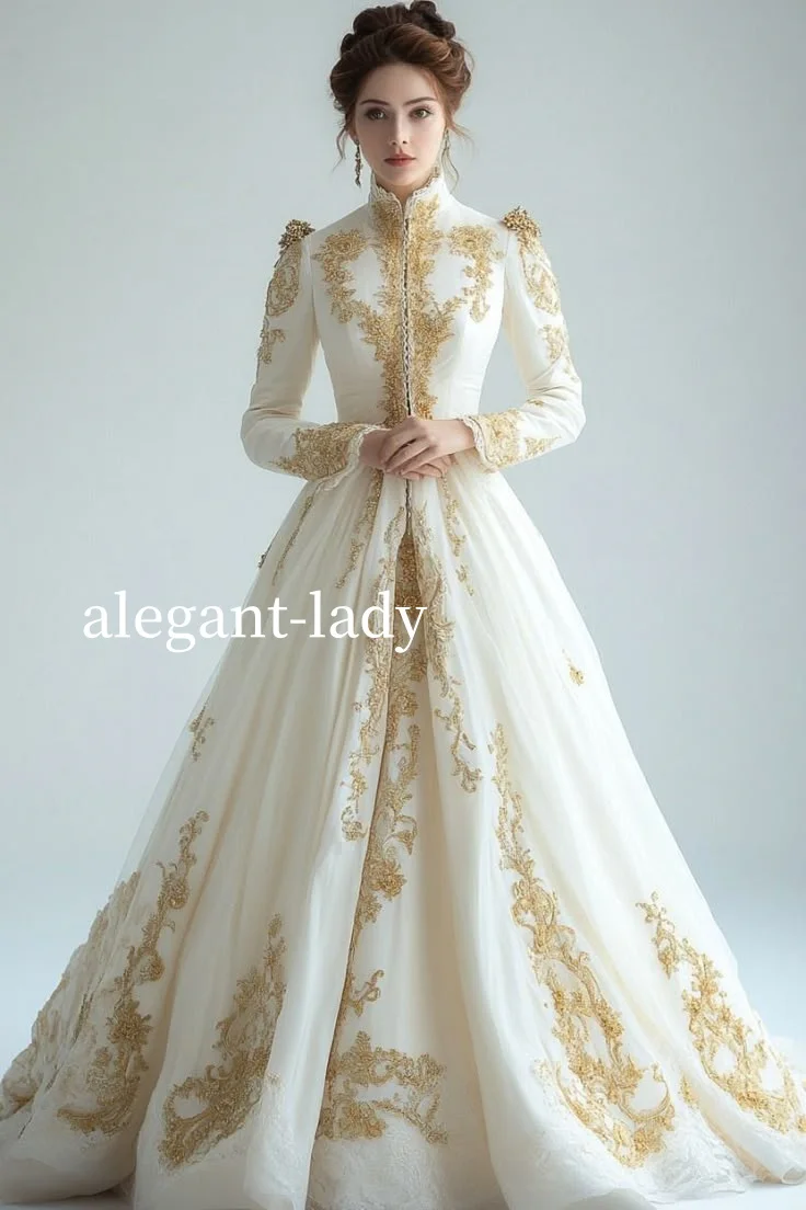 Customised Elegant Medieval Evening Dress Victorian High Neck Long Sleeve Lace Tulle Appliqué A-Line Floor Length Dresses
Customised Elegant Medieval Evening Dress Victorian High Neck Long Sleeve Lace Tulle Appliqué A-Line Floor Length Dresses