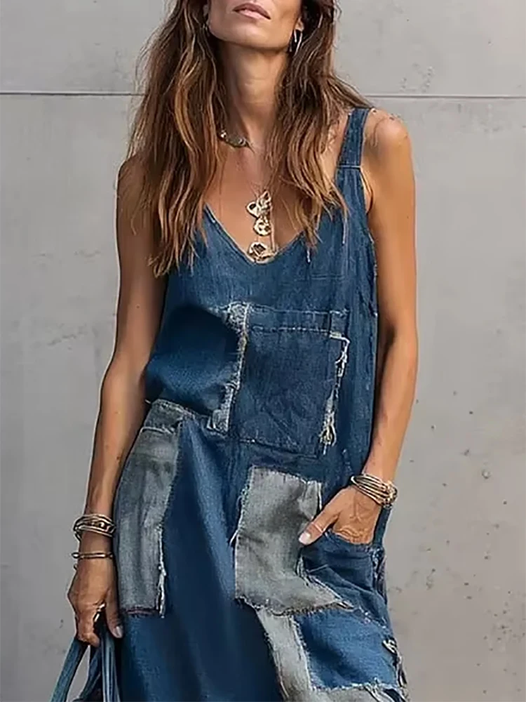 Women’s Maxi Dress Sleeveless V Neck Colorblock Pocket Contrast High Waist Flowy Summer Beach Casual Party Long Dress for Women
Women’s Maxi Dress Sleeveless V Neck Colorblock Pocket Contrast High Waist Flowy Summer Beach Casual Party Long Dress for Women