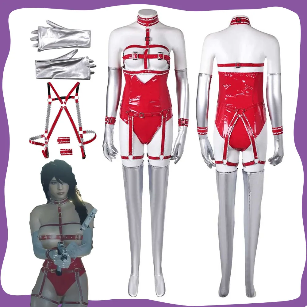 Ada Wong Cosplay Women Fantasy Sexy Gloves Belt Jumpsuit Game Evil Costume Disguise Outfits for Female Halloween Carnival Suit
Ada Wong Cosplay Women Fantasy Sexy Gloves Belt Jumpsuit Game Evil Costume Disguise Outfits for Female Halloween Carnival Suit