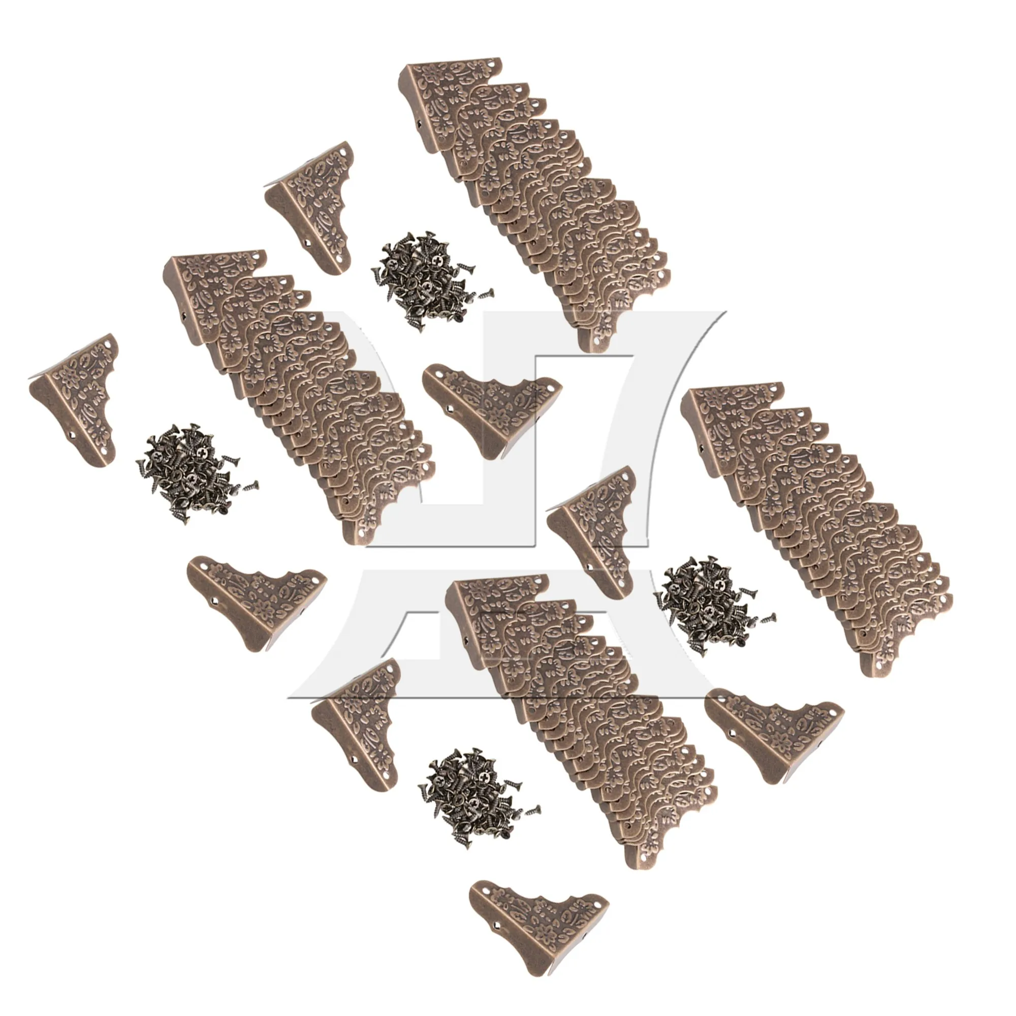 BQLZR 80 Pcs Metal Retro Box Corner Cover Guards for Furniture 1.46" x 1.46"
BQLZR 80 Pcs Metal Retro Box Corner Cover Guards for Furniture 1.46" x 1.46"