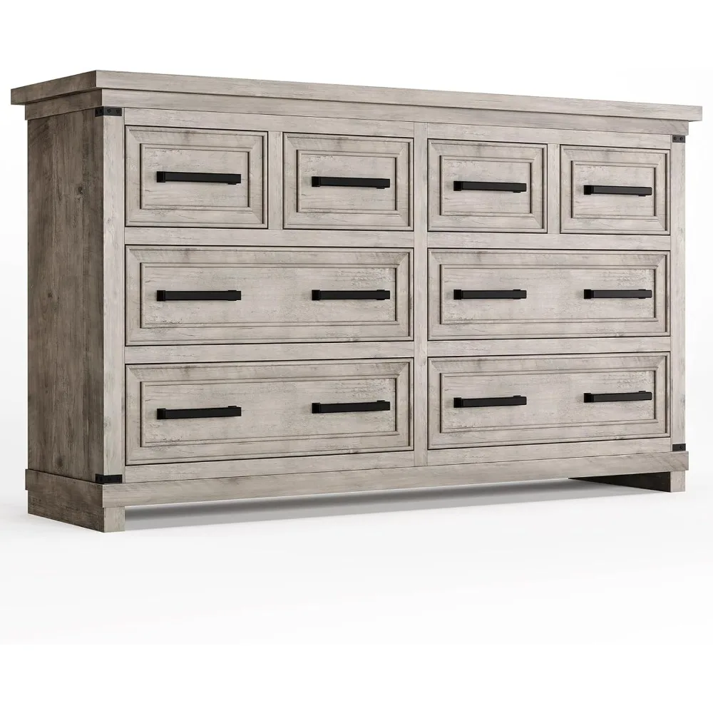 Farmhouse 8 Drawer Dresser for Bedroom, 55” Rustic Wood Chest of Drawers,Easy Pull Handles for Storage Clothes
Farmhouse 8 Drawer Dresser for Bedroom, 55” Rustic Wood Chest of Drawers,Easy Pull Handles for Storage Clothes