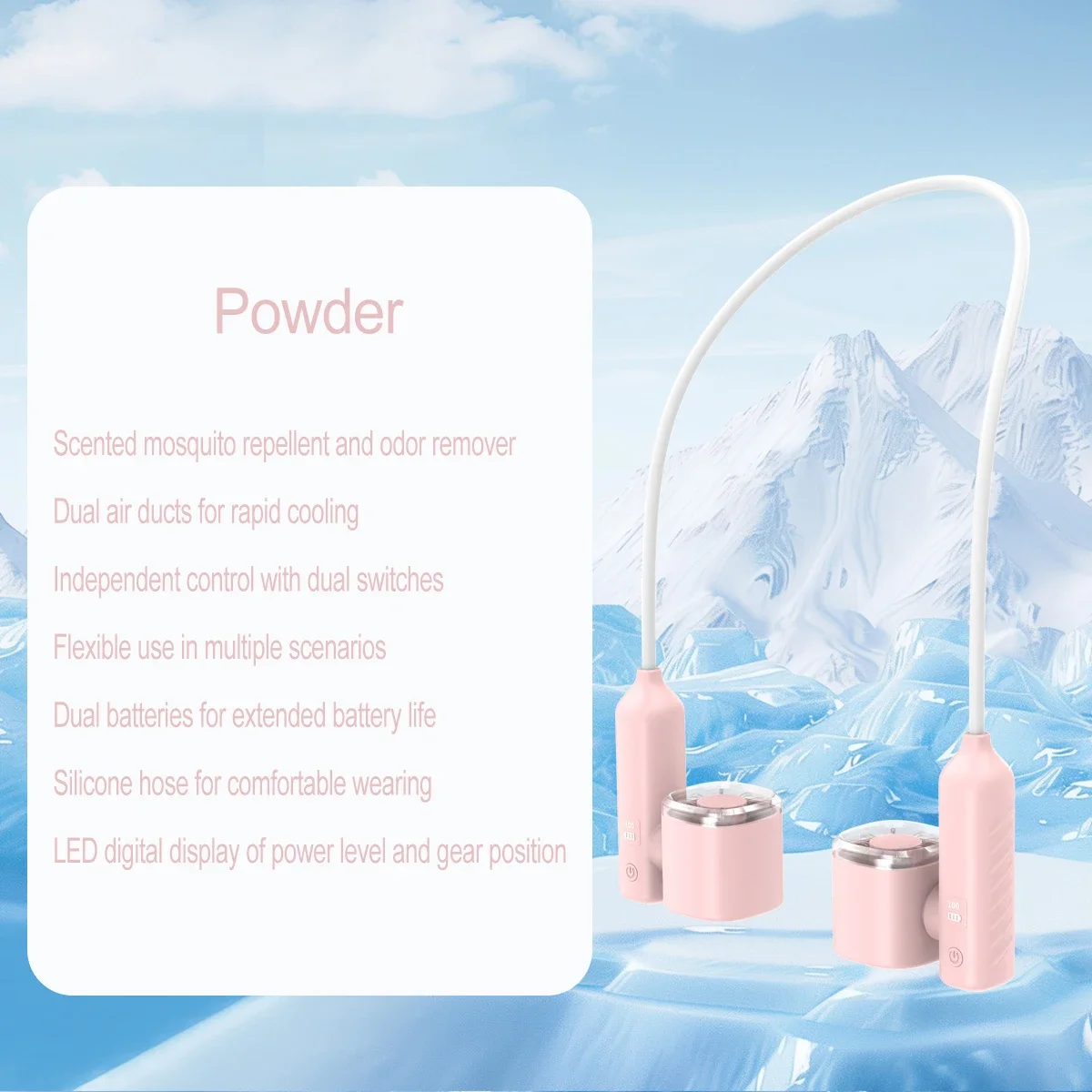 Hands Free Portable Neck Fan USB Rechargeable Scented Mosquito Repellent Cooling Ventilator For Outdoor Camping Shopping
Hands Free Portable Neck Fan USB Rechargeable Scented Mosquito Repellent Cooling Ventilator For Outdoor Camping Shopping