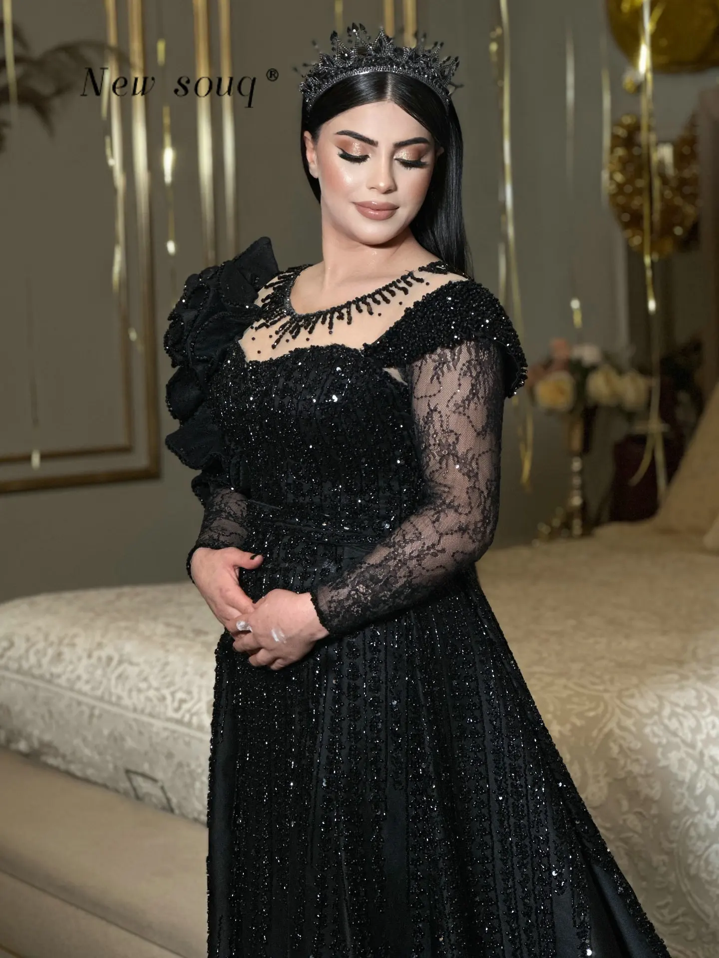 Элегантные женские вечерние платья 2026 года в арабском стиле из Дубая, черные, с рюшами, длинными рукавами, индивидуальный пошив, с блестками и бисером, для официальных мероприятий, свадеб и вечеринок
Элегантные женские вечерние платья 2026 года в арабском стиле из Дубая, черные, с рюшами, длинными рукавами, индивидуальный пошив, с блестками и бисером, для официальных мероприятий, свадеб и вечеринок