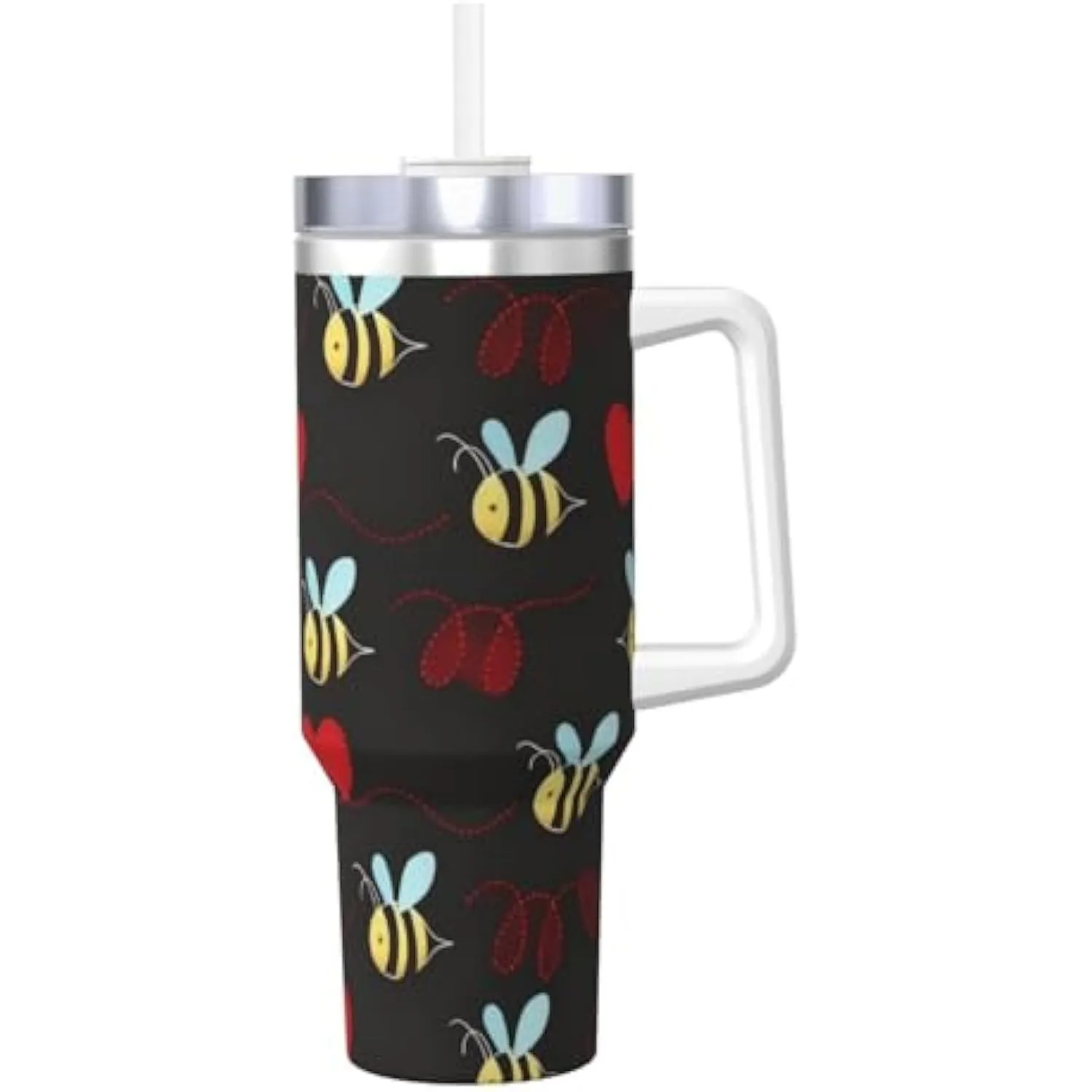 Cute Bumble Bees 40oz Travel Tumbler Stainless Steel Insulated Cup With Handle Straw
Cute Bumble Bees 40oz Travel Tumbler Stainless Steel Insulated Cup With Handle Straw