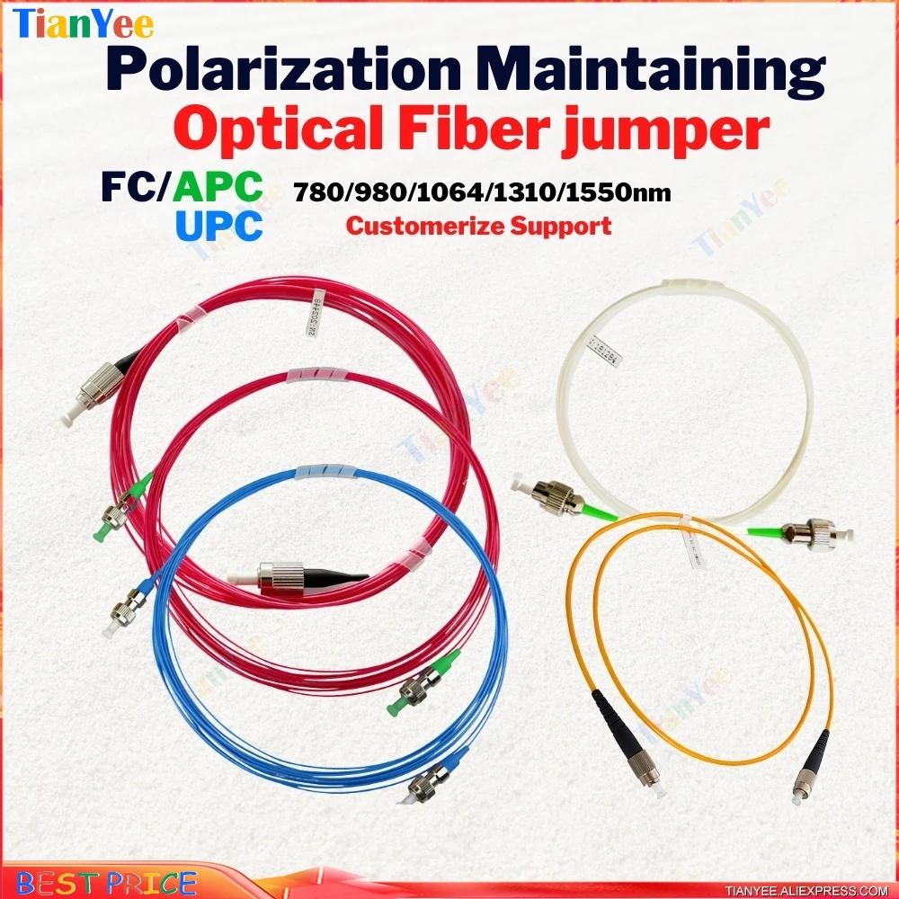 FC APC UPC PM Optical Fiber Jumper HI1060 1064nm Polarization Maintaining Patch Cord for semiconductor laser 1060nm FC/SMA
FC APC UPC PM Optical Fiber Jumper HI1060 1064nm Polarization Maintaining Patch Cord for semiconductor laser 1060nm FC/SMA