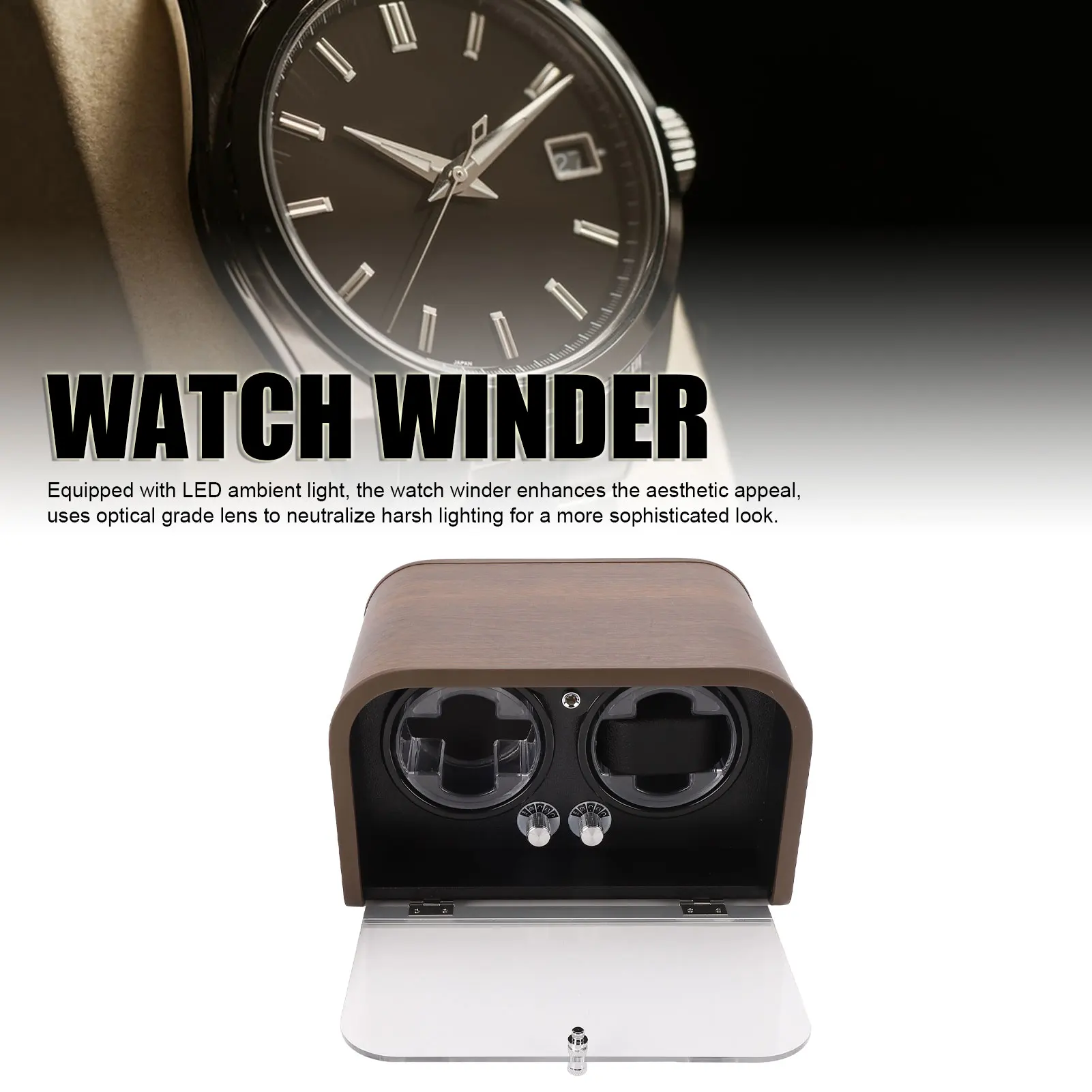 Automatic Watch Winder Box Watch Winder 5 Rotating Modes Automatic Watch Winder Box with LED Light for Mechanical Watches
Automatic Watch Winder Box Watch Winder 5 Rotating Modes Automatic Watch Winder Box with LED Light for Mechanical Watches