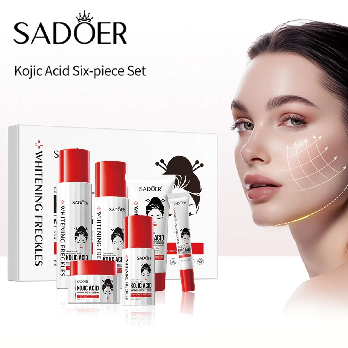 6-Piece Skincare Set: Kojic Skincare Complete Set, Whitening, Moisturizing, And Spot Removing Skincare Set
6-Piece Skincare Set: Kojic Skincare Complete Set, Whitening, Moisturizing, And Spot Removing Skincare Set