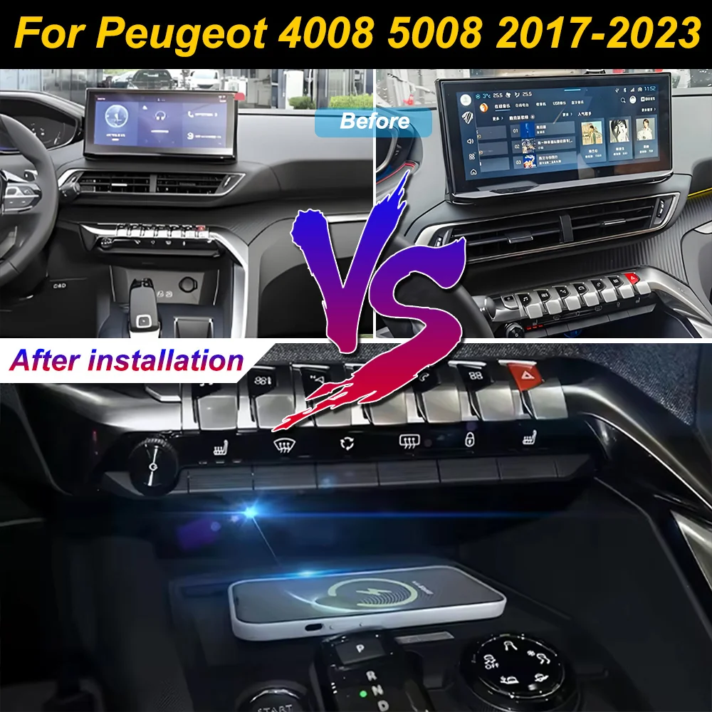 for Peugeot 4008 5008 2017-2023 Car Wireless Mobile Phone Charger Center Console Storage 18W iphone fast charge plate holder
for Peugeot 4008 5008 2017-2023 Car Wireless Mobile Phone Charger Center Console Storage 18W iphone fast charge plate holder