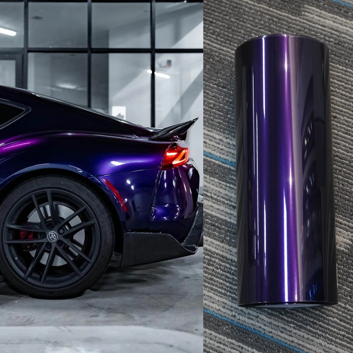 Super Glossy Dark Purple Metal Paint Film Diamond Chameleon Vinyl Car Wrap PET Material for Car Upgrade
Super Glossy Dark Purple Metal Paint Film Diamond Chameleon Vinyl Car Wrap PET Material for Car Upgrade