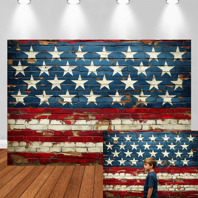 LS Independence Day Photography Background Distressed American Flag Brick Wall Decor Adult Kids Portrait Photo Backdrop Studio
LS Independence Day Photography Background Distressed American Flag Brick Wall Decor Adult Kids Portrait Photo Backdrop Studio