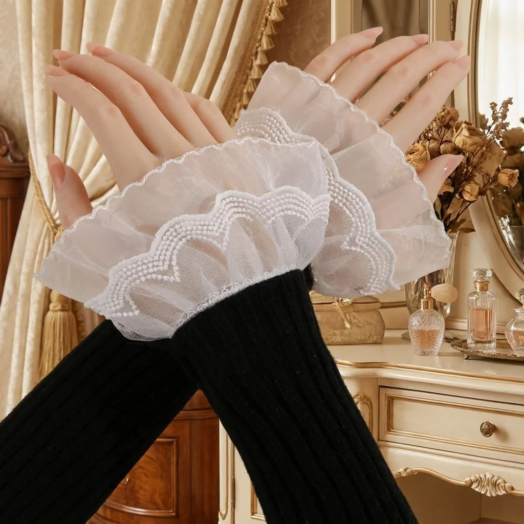 Versatile Victorian Detachable Sleeves Cuffs Solid Color Costume Accessory Fake Sleeves Cuffs Lolita Style Cuffs Daily Accessory
Versatile Victorian Detachable Sleeves Cuffs Solid Color Costume Accessory Fake Sleeves Cuffs Lolita Style Cuffs Daily Accessory