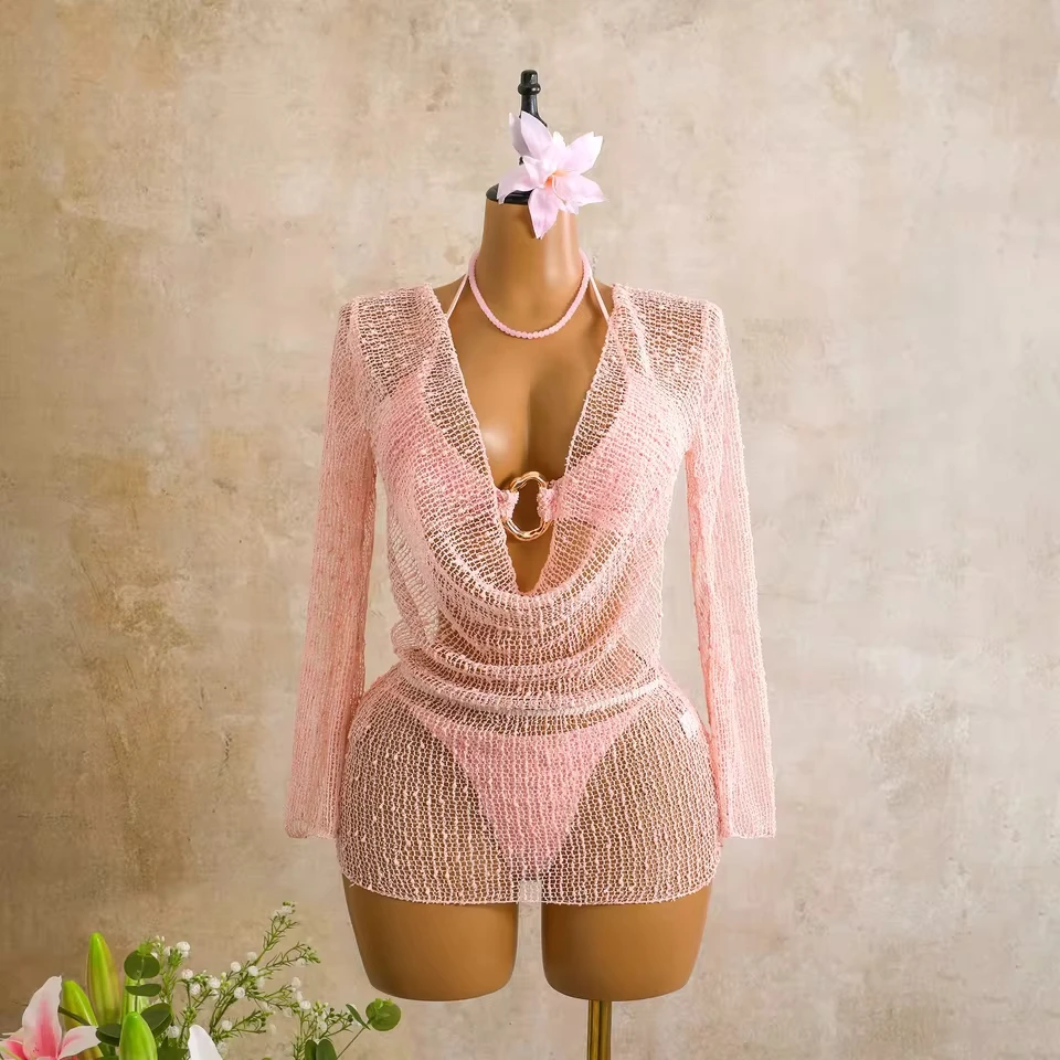 Sexy With Long Sleeve Dress Halter Bikini Women Swimwear Female Swimsuit Three-pieces Bikini set Bather Bathing Suit Swim
Sexy With Long Sleeve Dress Halter Bikini Women Swimwear Female Swimsuit Three-pieces Bikini set Bather Bathing Suit Swim