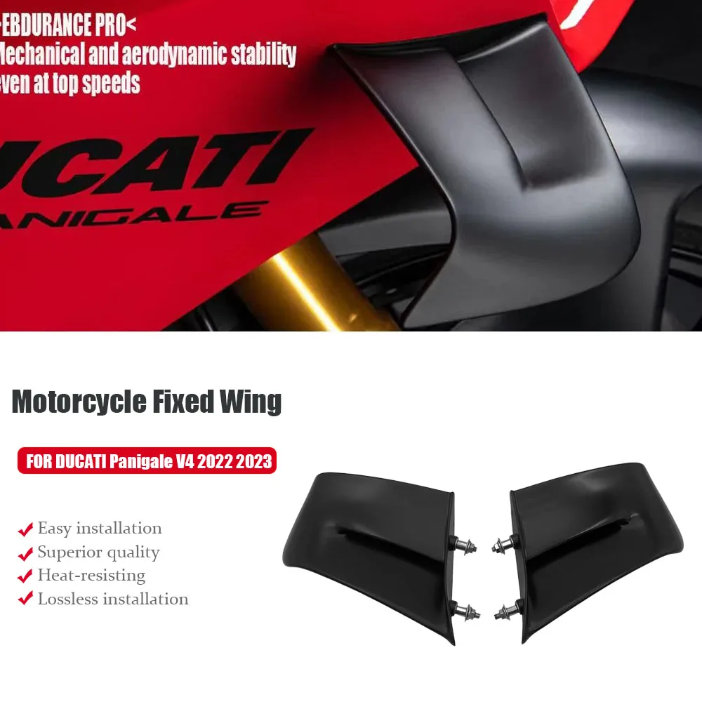 Крылышки V4, подходят для DUCATI Panigale V4S V4R, аксессуары для мотоциклов 2022 2023, боковые панели с фиксированным крылом, аэродинамический обтекатель
Крылышки V4, подходят для DUCATI Panigale V4S V4R, аксессуары для мотоциклов 2022 2023, боковые панели с фиксированным крылом, аэродинамический обтекатель
