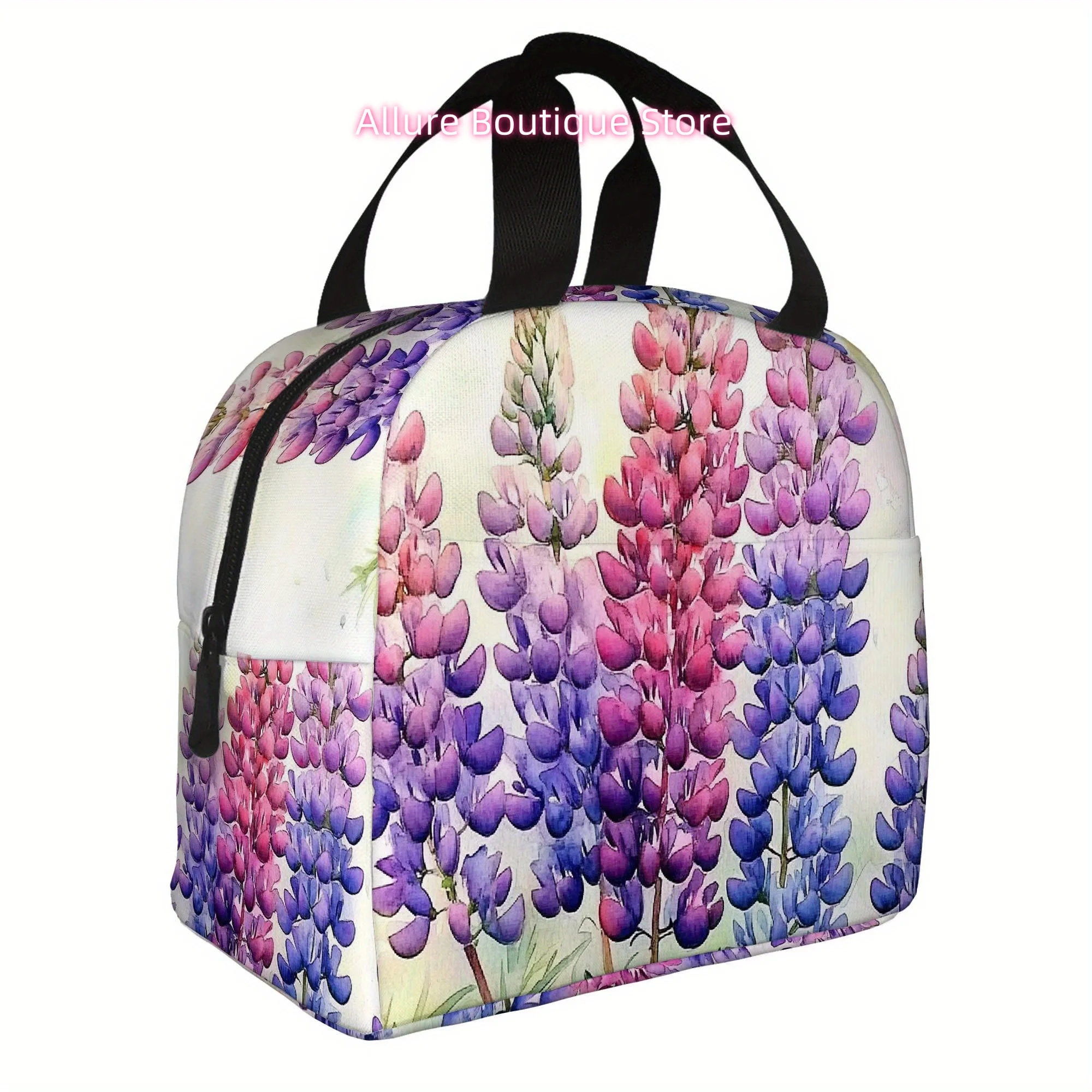 1pc a Thermal Bag Featuring Watercolor Lupine Flowers in Purple And Pink Hues. This Insulated Bag Is Not Intended for Food Conta
1pc a Thermal Bag Featuring Watercolor Lupine Flowers in Purple And Pink Hues. This Insulated Bag Is Not Intended for Food Conta