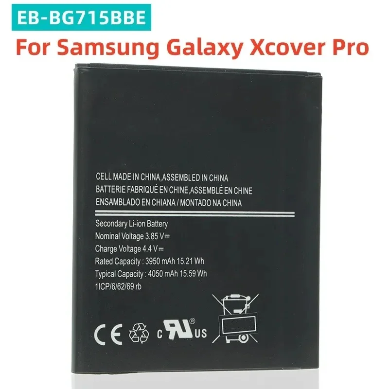 Replacement Battery EB-BG715BBE EB-BG736BBE For Samsung Galaxy Xcover Pro Xcover6 Pro Rechargeable Battery 4050mAh
Replacement Battery EB-BG715BBE EB-BG736BBE For Samsung Galaxy Xcover Pro Xcover6 Pro Rechargeable Battery 4050mAh