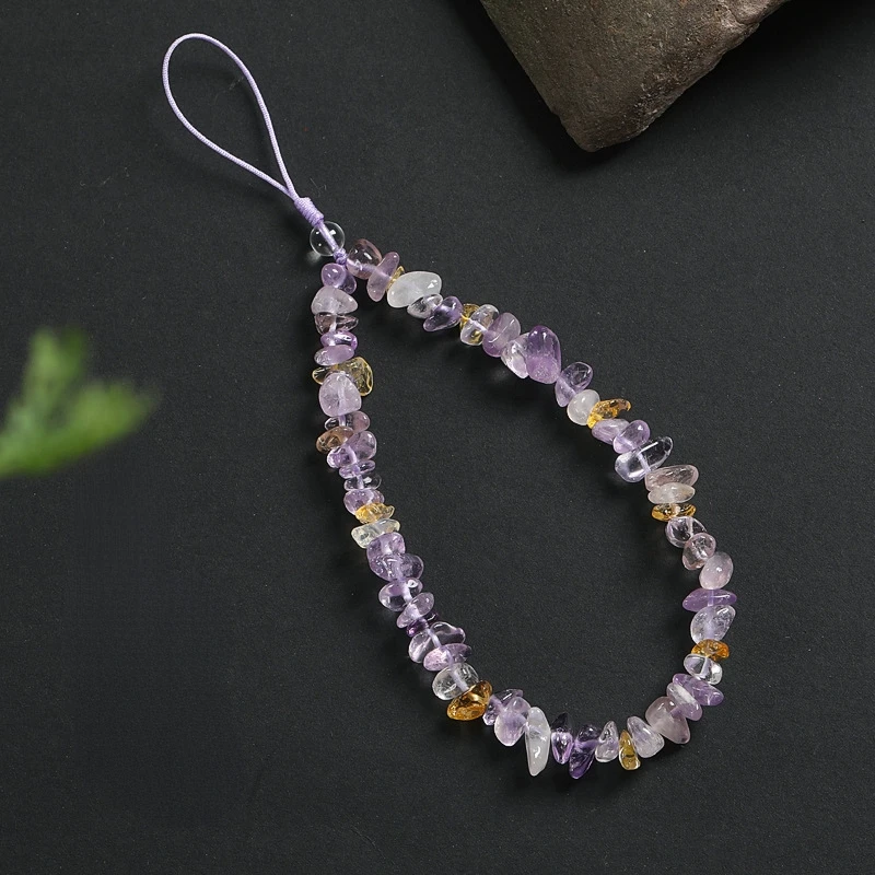 Elegant Natural Purple Amethyst Crystal Phone Charm Lanyard Women's Lucky Wealth Phone Strap and keys
Elegant Natural Purple Amethyst Crystal Phone Charm Lanyard Women's Lucky Wealth Phone Strap and keys