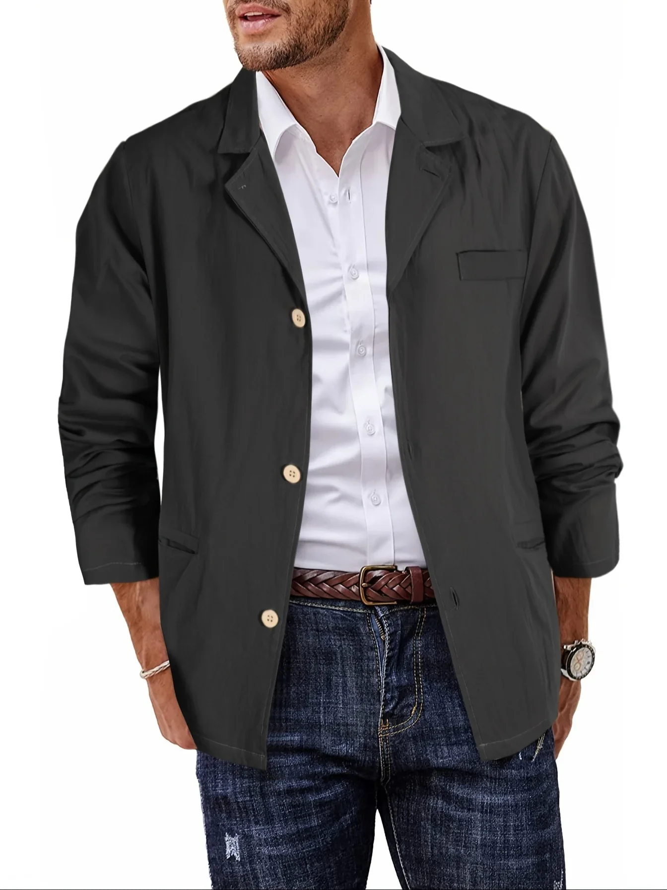 Мужская повседневная хлопково-льняная куртка, верхняя одежда, однотонный праздничный топ, модная мужская верхняя одежда свободного покроя
Мужская повседневная хлопково-льняная куртка, верхняя одежда, однотонный праздничный топ, модная мужская верхняя одежда свободного покроя